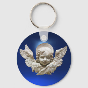 Porte-clés ANGEL DE RENAISSANCE FLORENTINE, Gem Sapphire Bleu