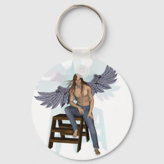 Porte-clés Angel en Jeans bleus
