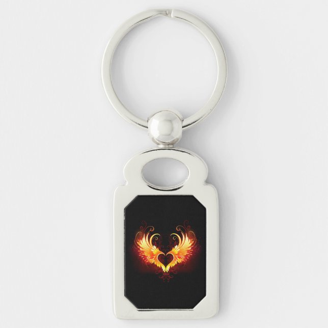 Porte-clés Angel Fire Heart with Wings (Devant)