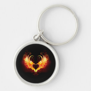 Porte-clés Angel Fire Heart with Wings