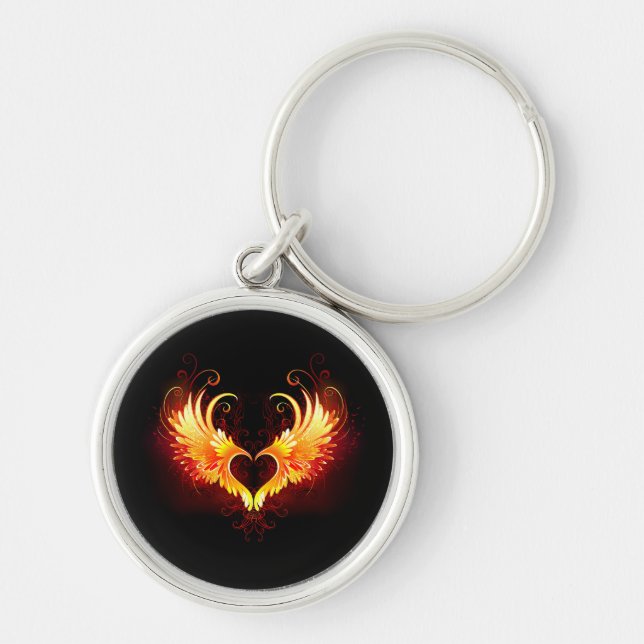 Porte-clés Angel Fire Heart with Wings (Devant)