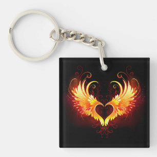 Porte-clés Angel Fire Heart with Wings