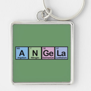 Porte-clés Angela a fait des éléments