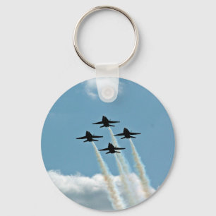 Porte-clés Anges bleus dans le salon de l'aéronautique