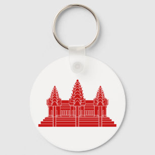 Porte-clés Angkor Vat Cambodgien / Drapeau Khmer