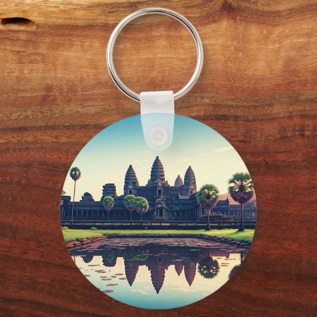 Porte-clés Angkor Wat Cambodia à Dawn (Verso)