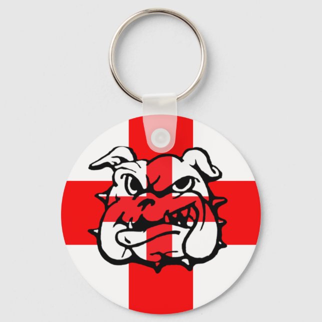 Porte-clés Anglais Bulldog St George's Day Anglais (Recto)
