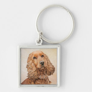 Porte-clés Anglais Cocker Peinture Espagnole - Art Chien orig