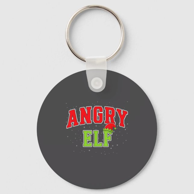 Porte-clés Angry Elf Christmas Family Matching Group Xmas  (Recto)