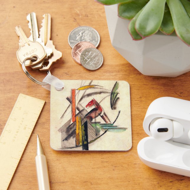Porte-clés Animal de Franz Marc, Art de l'expressionnisme Vin (Bureau)