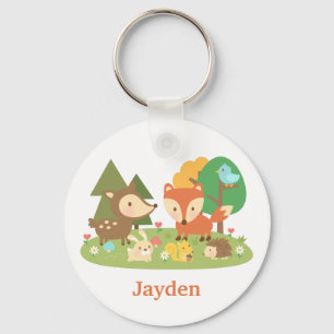 Porte-clés Animal mignon de forêt de région boisée pour de