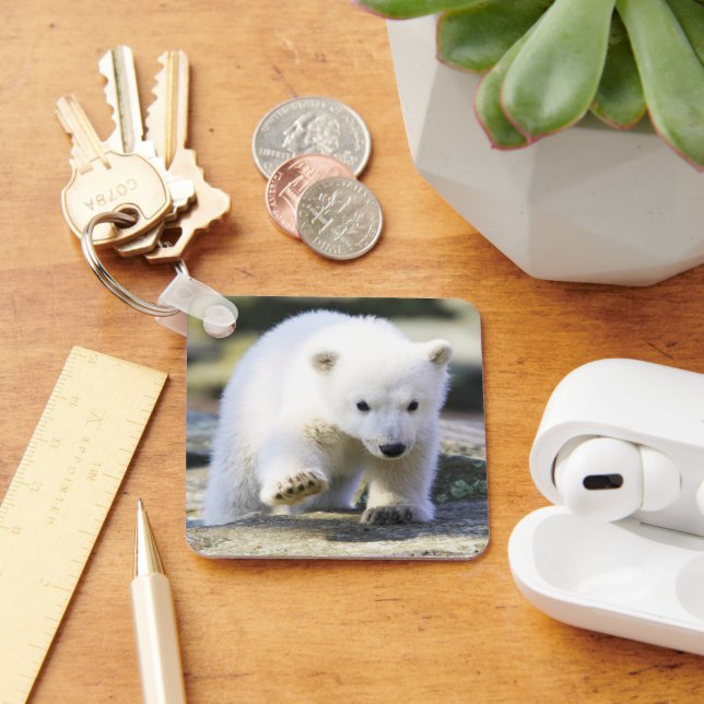 Porte-clés Animaux de bébés cutest | Bébé Ours Polaire Cub (Bureau)