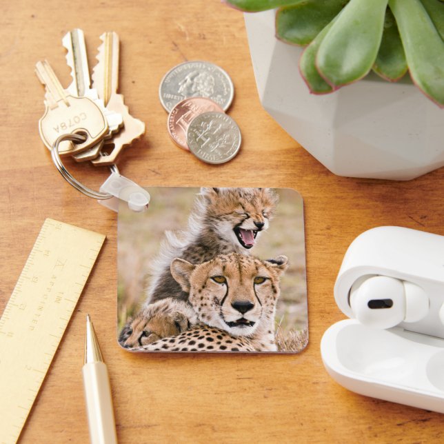 Porte-clés Animaux de bébés cutest | Cheetah Cat & Cub (Bureau)