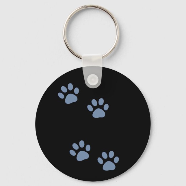Porte-clés animaux de compagnie chiens chat pawprints (Recto)