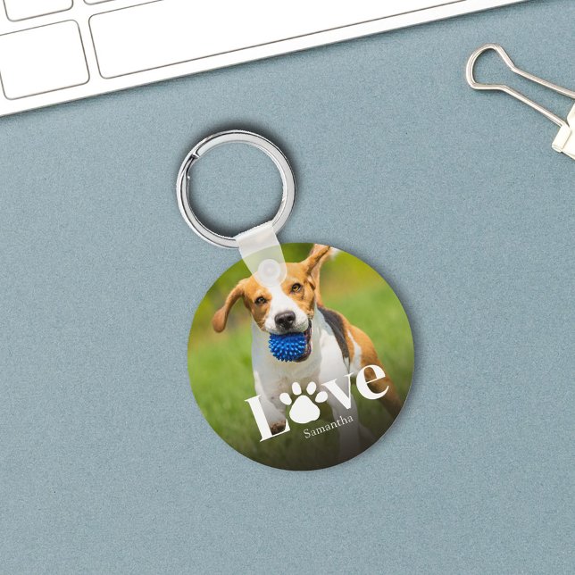 Porte-clés Animaux de compagnie Photo Lote personnalisée (Love pet photo custom keychain. )