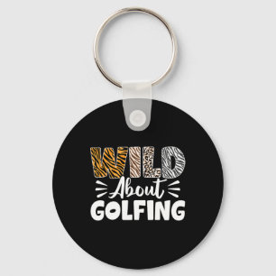 Porte-clés Animaux de golf sauvages Motif Golfeur Léopard