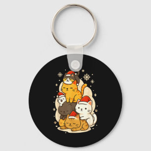Porte-clés Animaux mignons de Noël Kawaii Chats Neko Drôle Am