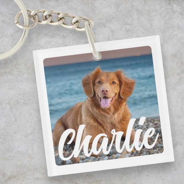 Porte-clés Animaux photo Amoureux de les chiens personnalisés (Créateur téléchargé)