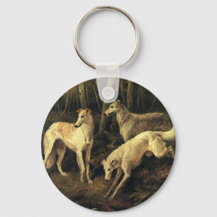 Porte-clés Animaux vintages, Chiens de Chasse au Gryhound en 
