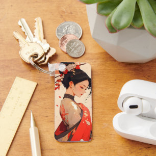Porte-clés Anime Girl Geisha