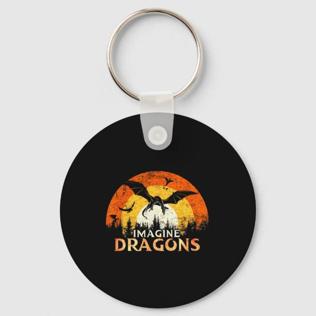 Porte-clés Anime Kawaii Imaginaire Mythique Dragons Imagine V (Recto)
