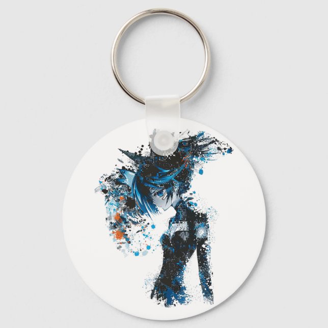 Porte-clés Anime Manga Graphic Blue eyes Illustration Anime (Recto)