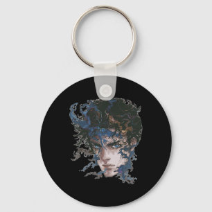 Porte-clés Anime Manga Motif Bleu yeux Art Anime