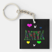 Anita, Nom Logo Avec Coeurs Amoureux,