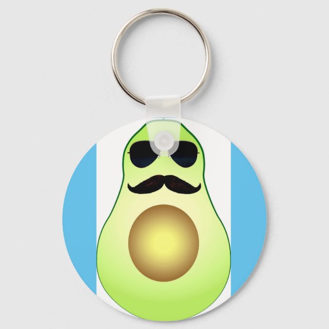 Porte-clés anneau à clé cool avocat (Recto)