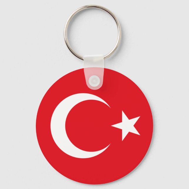 Porte-clés anneau de clé du drapeau turc (Recto)