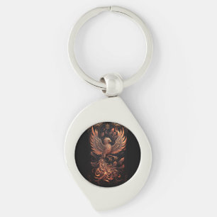 Porte-clés anneau de clé métallique phoenix