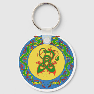 Porte-clés anneau de dragon de zen