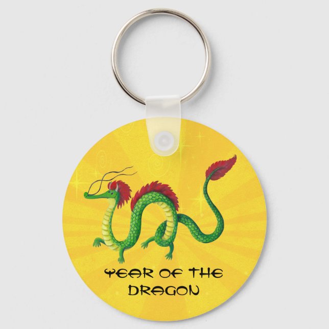 Porte-clés Année chinoise du dragon (Recto)