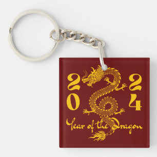 Porte-clés Année de l'or Dragon