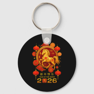 Porte-clés Année du cheval Bonne année lunaire chinoise 202