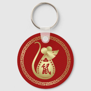 Porte-clés Année Zodiaque chinoise du Rat 2020