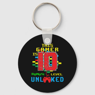 Porte-clés Anniversaire Chemise Vidéo Jeu Déverrouillé Niveau