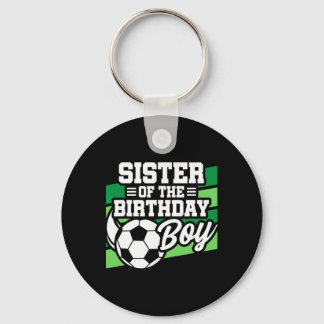 Porte-clés Anniversaire de football - Sœur d'anniversaire - A