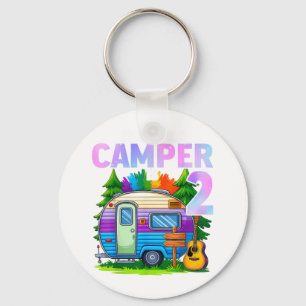 Porte-clés Anniversaire d'enfants campeur 2 ans camping 2ème 
