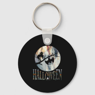 Porte-clés Anniversaire drôle de chat Halloween