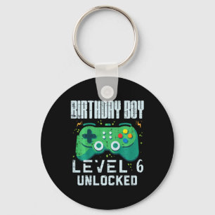 Porte-clés Anniversaire Garçon Niveau 6 Déverrouillé Gamer Co