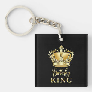 Porte-clés Anniversaire King Gold Couronne Royal Queen Funny