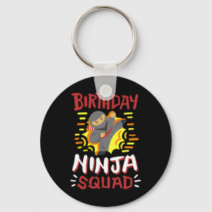 Porte-clés Anniversaire Ninja Squad Karate Girls Garçons Enfa