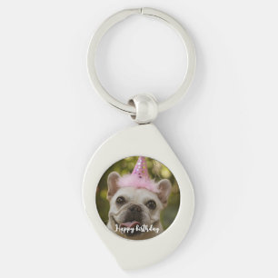 Porte-clés Anniversaire personnalisé de chien de compagnie