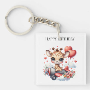 Porte-clés Anniversaire Pilote Girafe