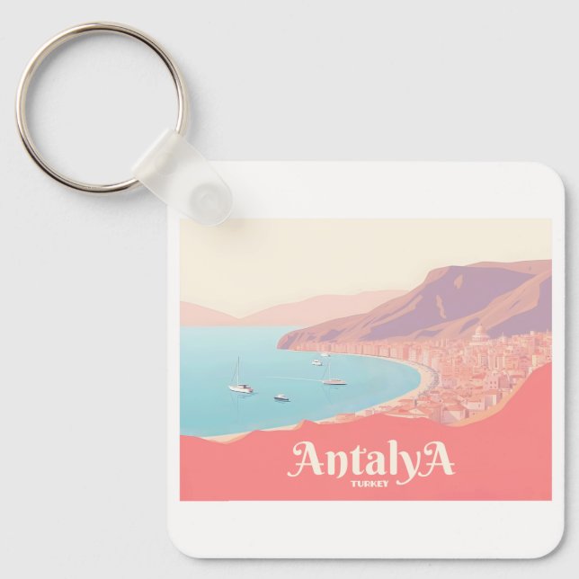 Porte-clés Antalya Turquie Pastel Travel (Recto)