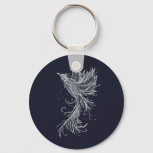 Porte-clés Anthrazit Phoenix Lineart Button Keychain