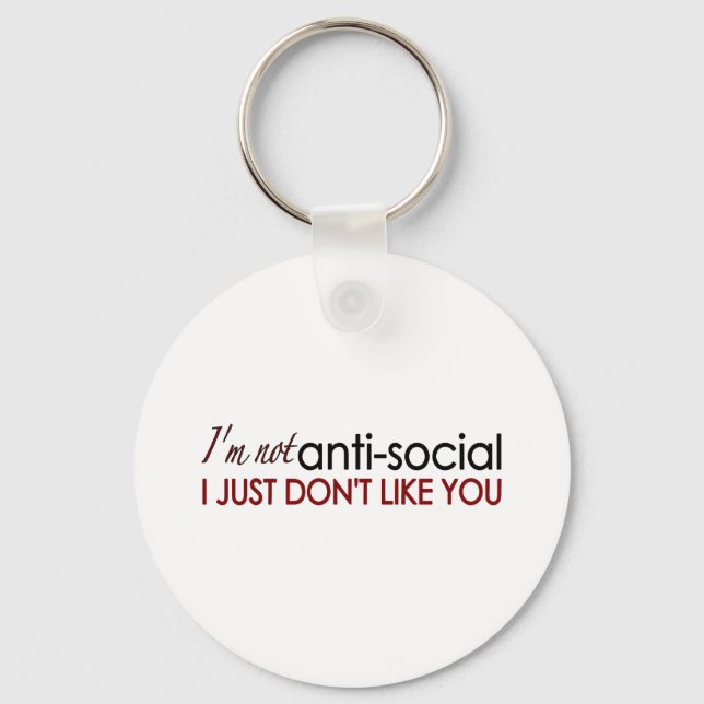 Porte-clés Anti-social (Recto)