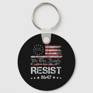 Porte-clés Anti Trump 8647 Résiste à l'échec Trump Impeach 47