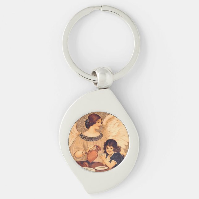 Porte-clés Antique française au chocolat (Devant)